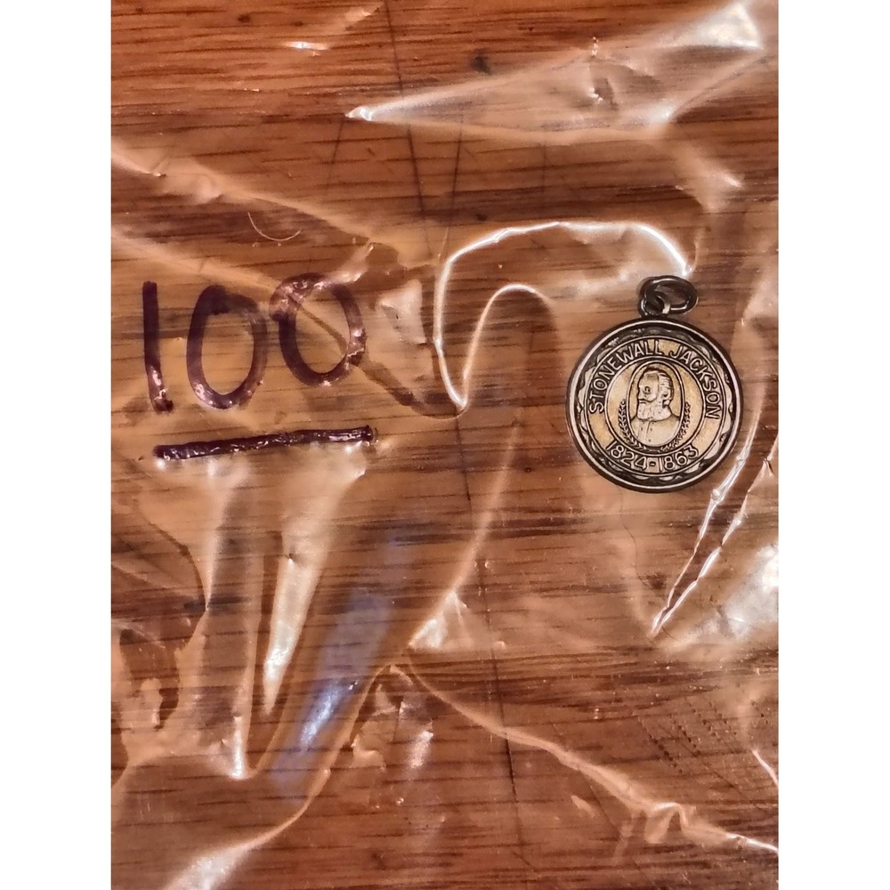 Bruce Stonewall Jackson 1824-1863 sterling silver commemorative vintage charm